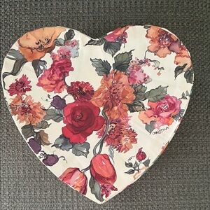 Floral Heart-Shaped Decorative Box 1988